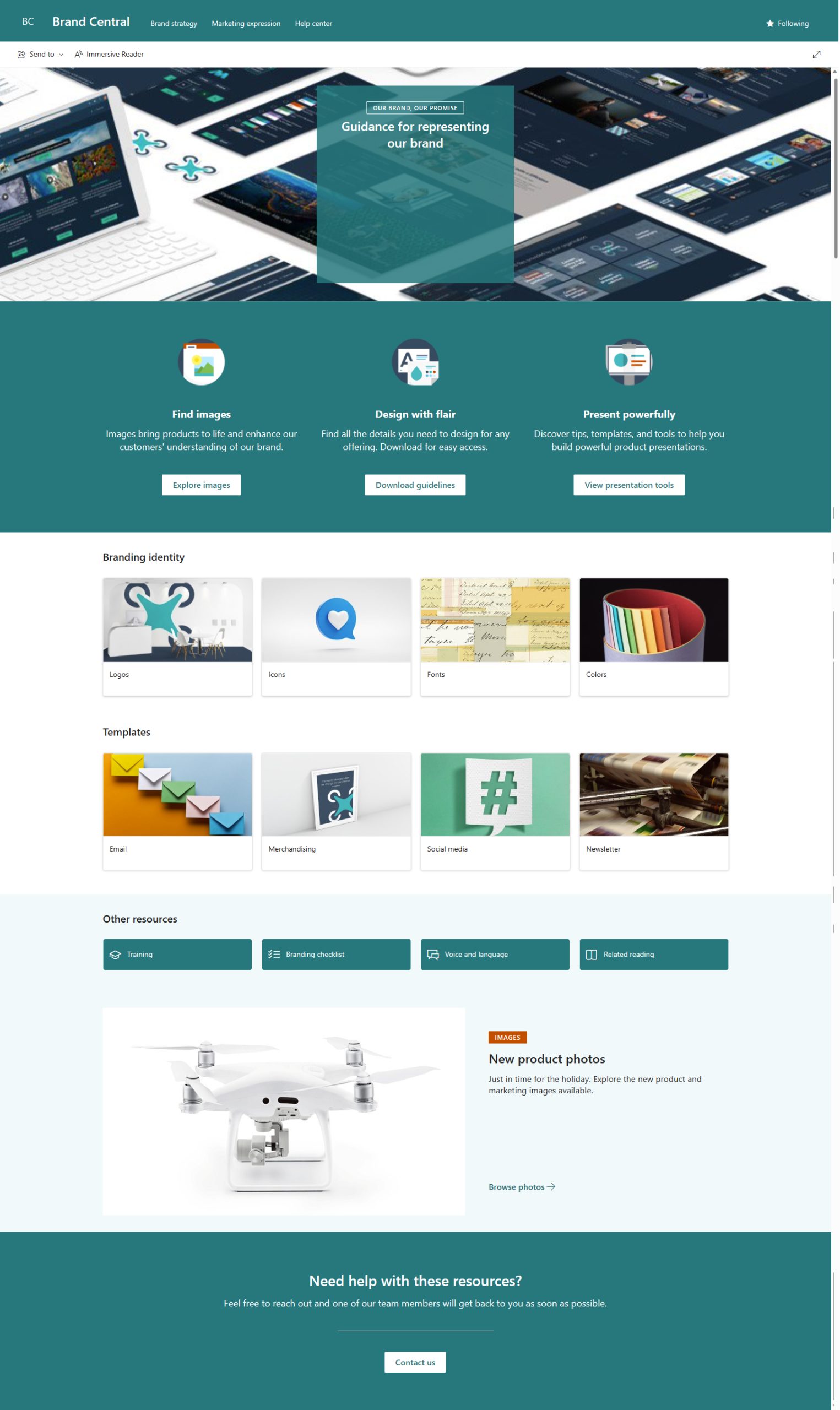 SharePoint Template — Brand Central
