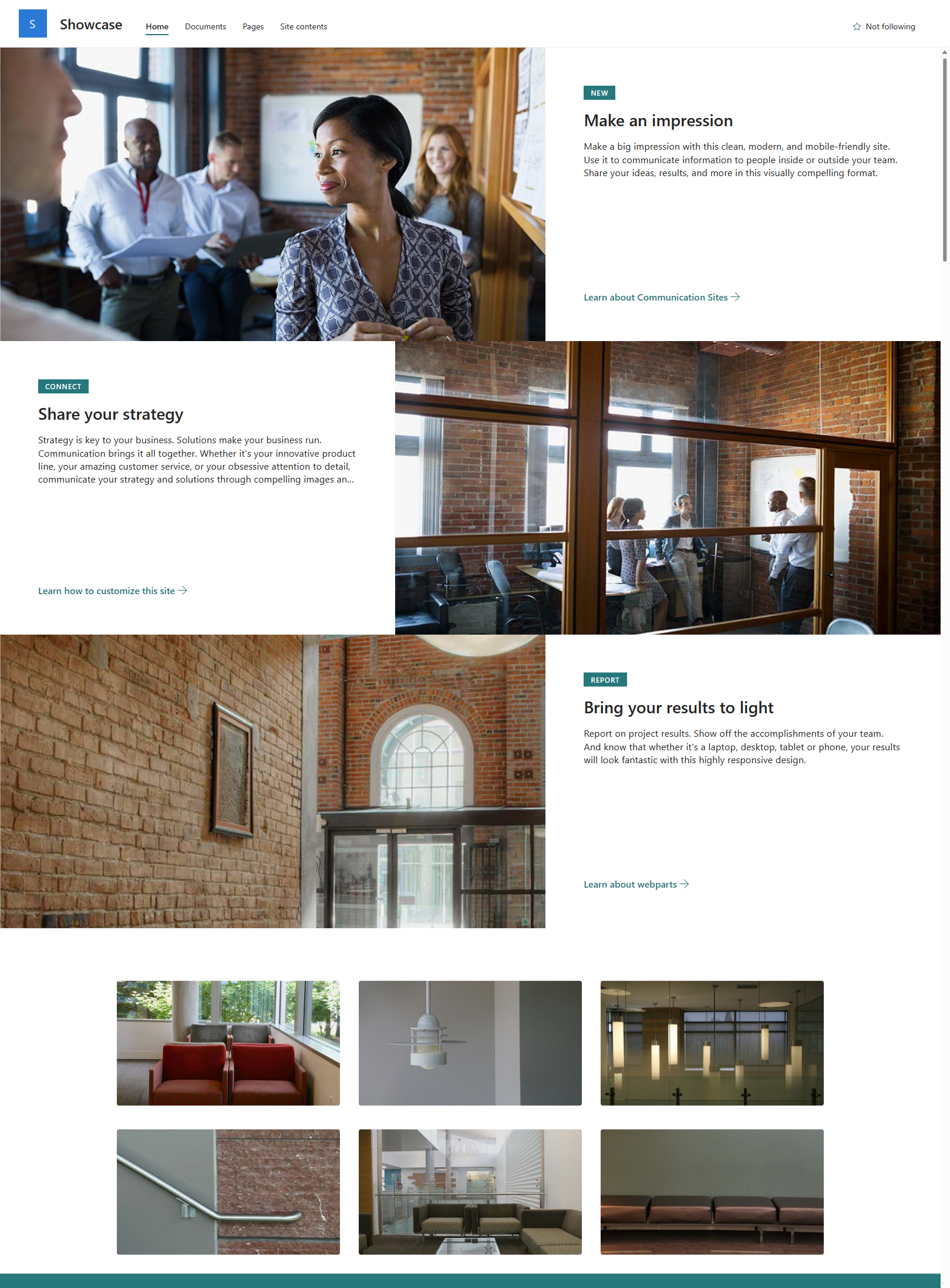 SharePoint Template — Showcase