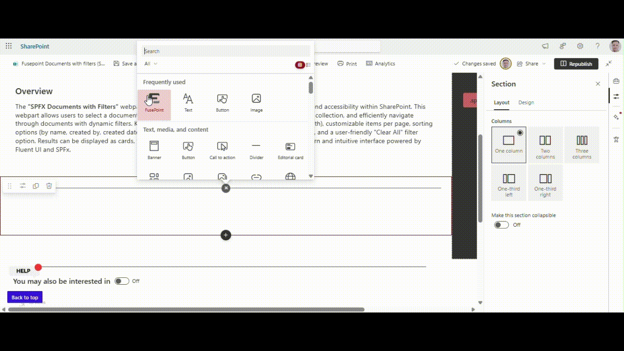 Document with Filter