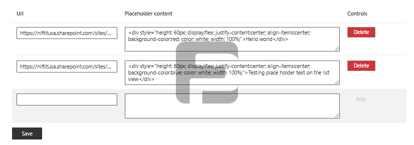 Fusepoint List Placeholder