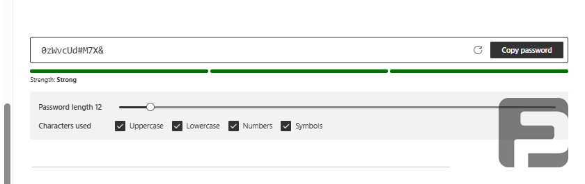 FusePoint Password Generator web part on a page