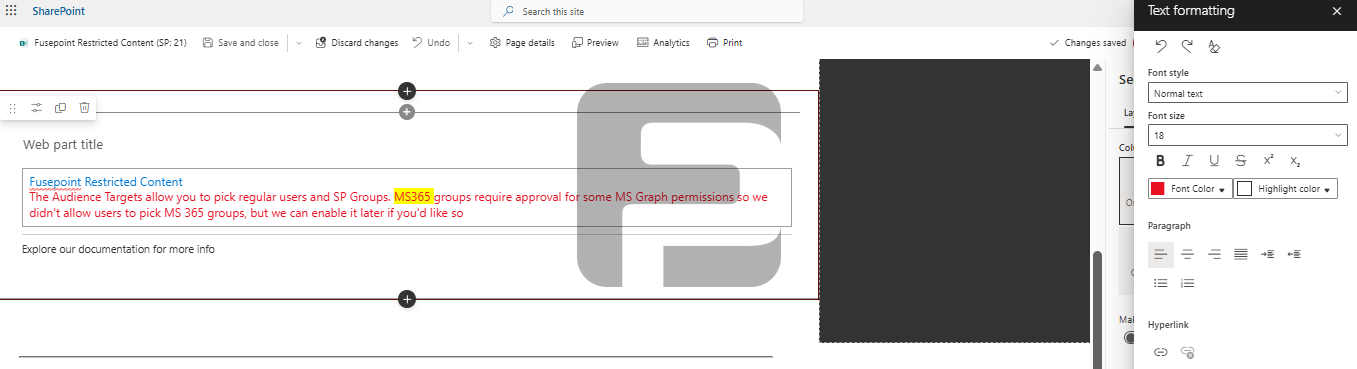 Fusepoint Restricted Content