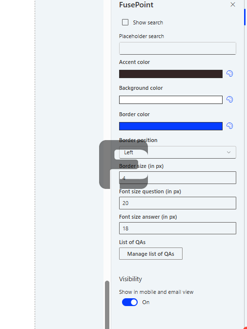 FusePoint FAQs layout example