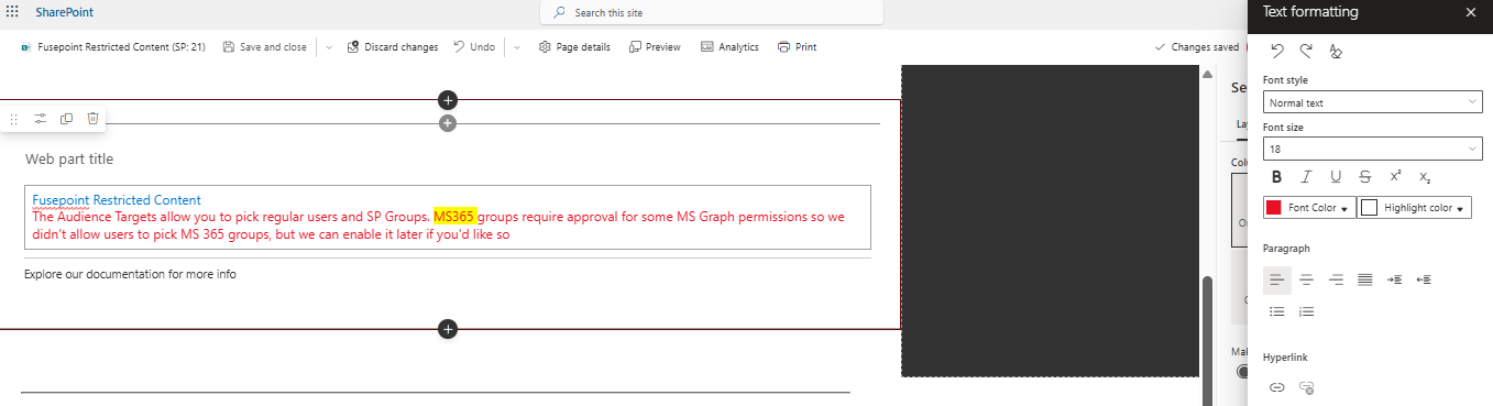 Fusepoint Restricted Content